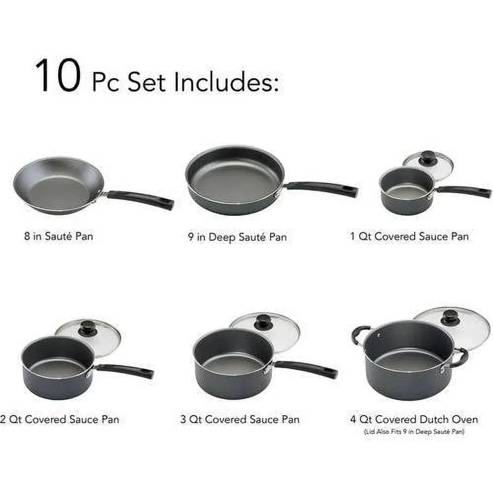 10-Piece Non-Stick Cookware Set