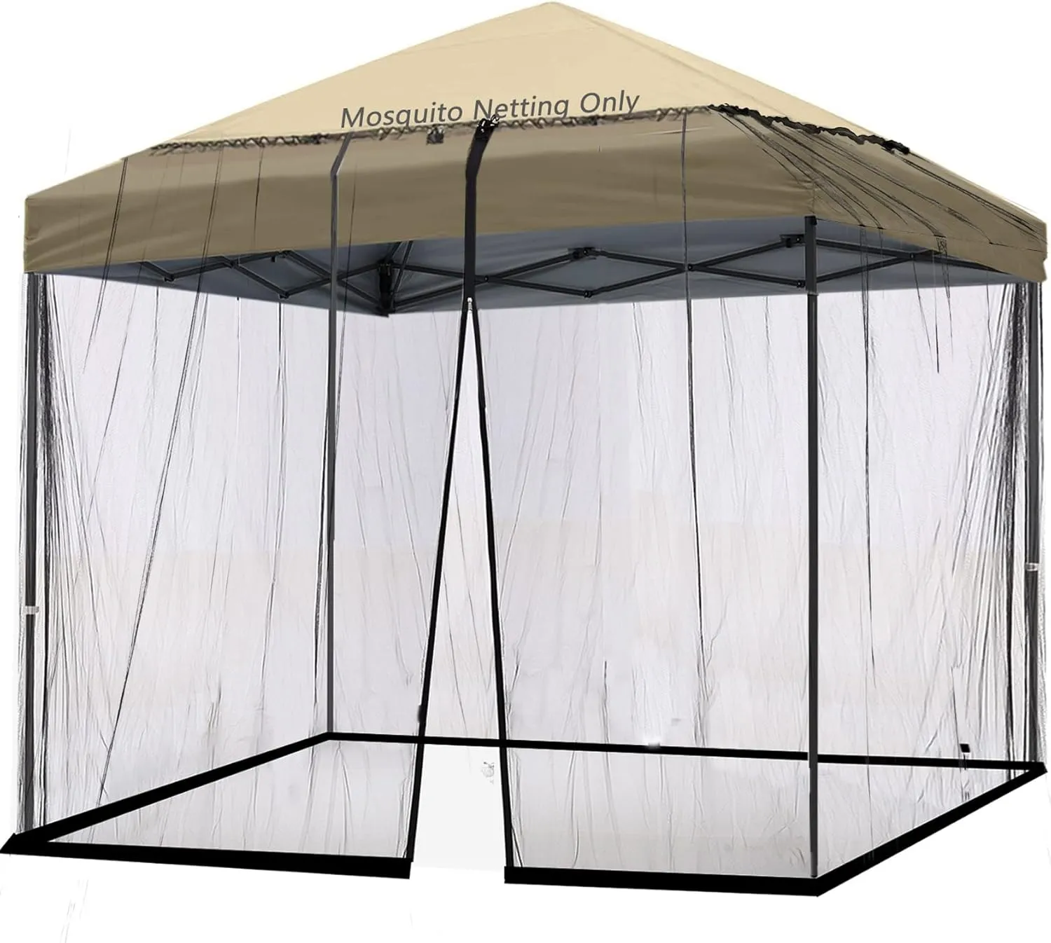 10' x 10' Patio Umbrellas Netting Mosquito Netting, Gazebo Canopy Patio Umbrella square clearance or circularity OtdoorCanopy Umbrella Screen (Black)（Note: mosquito netting only）