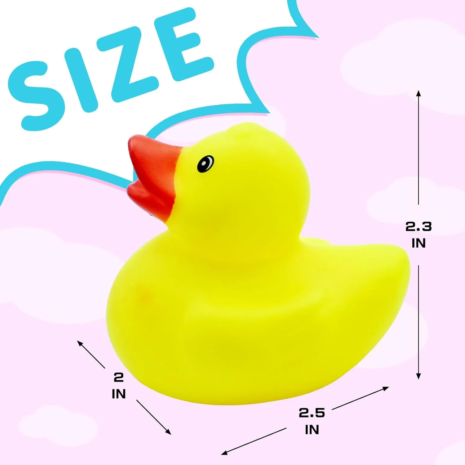 120 Pack Rubber Ducks for Jeeps 2.3 Inch Jeep Ducks for Ducking Assortment Rubber Duckies Bulk Floater for Toddlers Bath Toys Party Favors Summer Beach Pool Activity