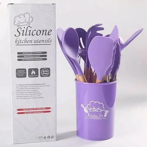 12Pc Nonstick Silicon Kitchen Utensil Set