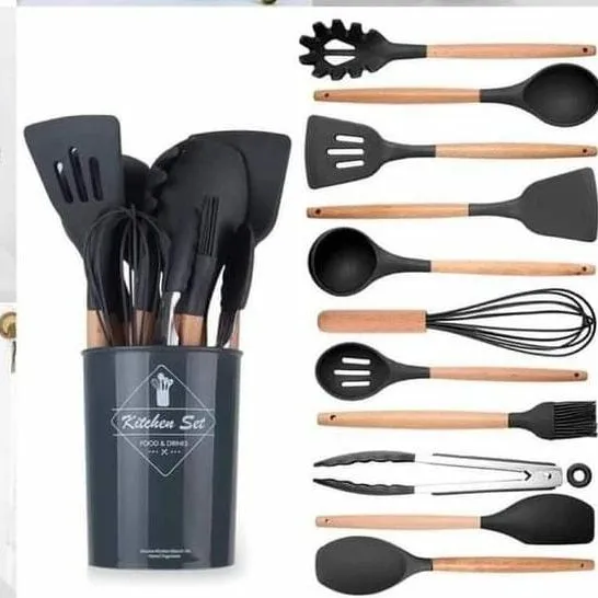 12Pc Nonstick Silicon Kitchen Utensil Set