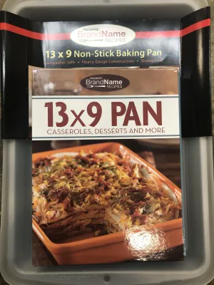 13x9” BAKING PAN WITH LID & RECIPE BOOK SET!