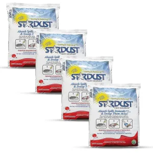 1.5 Cu.Ft. Bag - Stardust Powder, Floor Dry Absorbent, Absorbent Powder, Bags for Spill Cleanup, Oil Dry Absorbent, Spill Absorber Cleaning Solution - Pack of 4