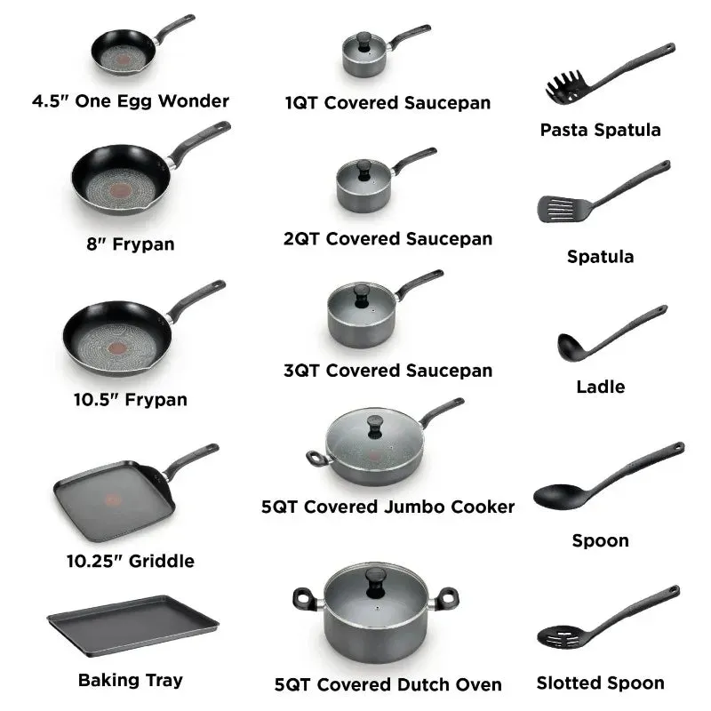 15-Piece Cookware Set- Marine Blue