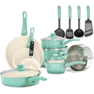 16-Piece Ceramic Nonstick Cookware Set