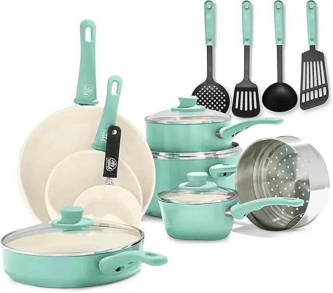 16-Piece Ceramic Nonstick Cookware Set