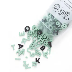 1" Magnetic Letters & Numbers | Mint Green