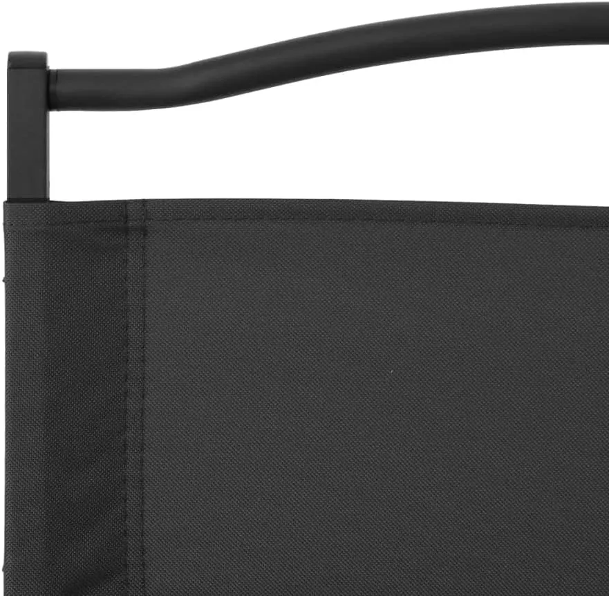 2-Pack Black Camping Chairs with Oxford Fabric 21.3"x16.9"x23.2" Foldable Outdoor Lounge Chairs for Beach, Patio Furniture, Picnic & Lawn Use