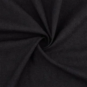2 Pcs Black Linen Fabric, 151x49.5cm/59.45x19.49 Inch Linen Fabric Cloth Linen Needlework Fabric DIY Craft Clothing Accessories for Dressmaking Bag Embroidery Tablecloths and Garments Craft