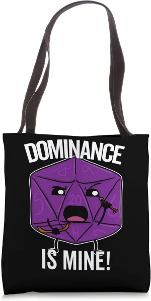 20-Sided Dice Icosahedron Fantasy Dominance is Mine! Tote Bag
