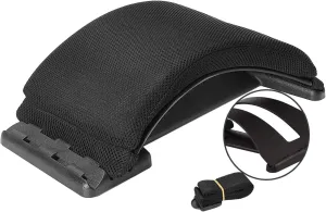 2023 Upgrade Multifunction Back Stretching Device Massager and Memory Foam Lumbar Support Pillow for Office Chair, Lower Back Pain Relief