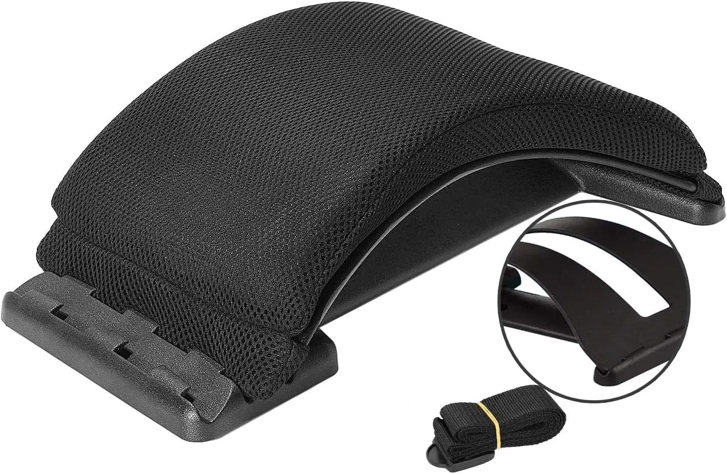 2023 Upgrade Multifunction Back Stretching Device Massager and Memory Foam Lumbar Support Pillow for Office Chair, Lower Back Pain Relief