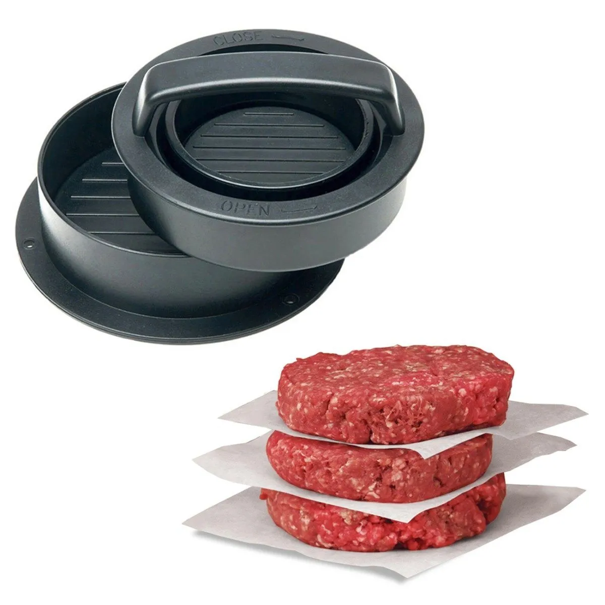 3-in-1 Hamburger and Slider Press Set