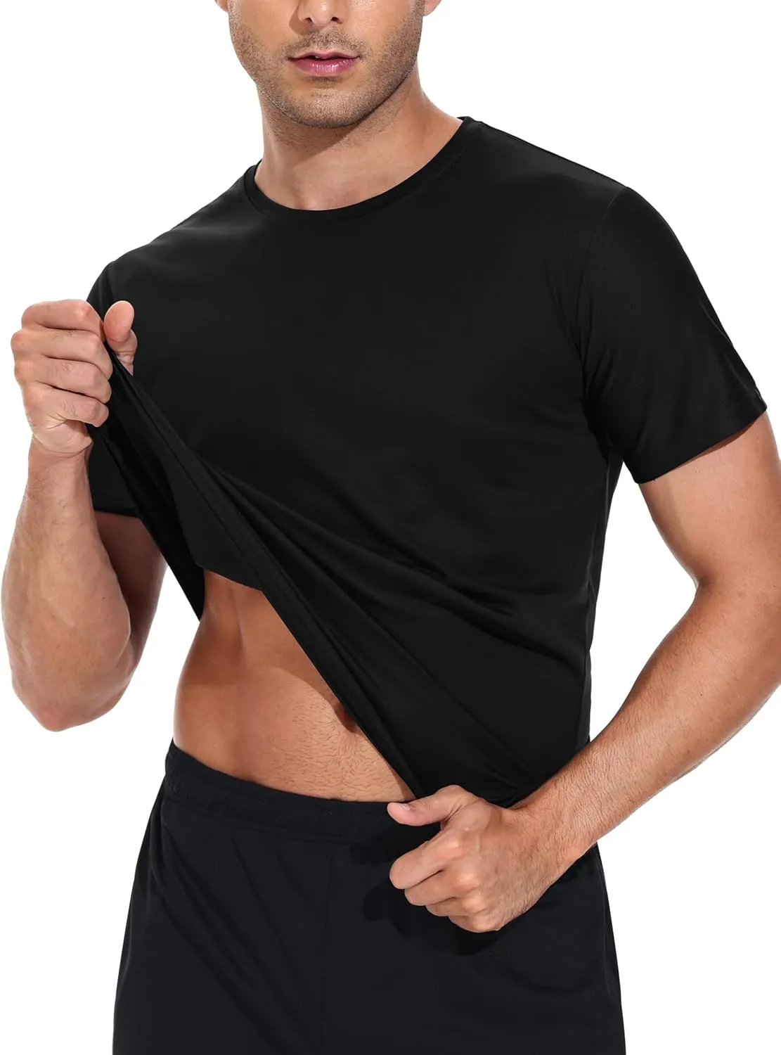 3 Pack Men's Quick Dry Shirts, Moisture Wicking Tees, Mesh Dry Fit Athletic Workout Fitness Short Sleeve