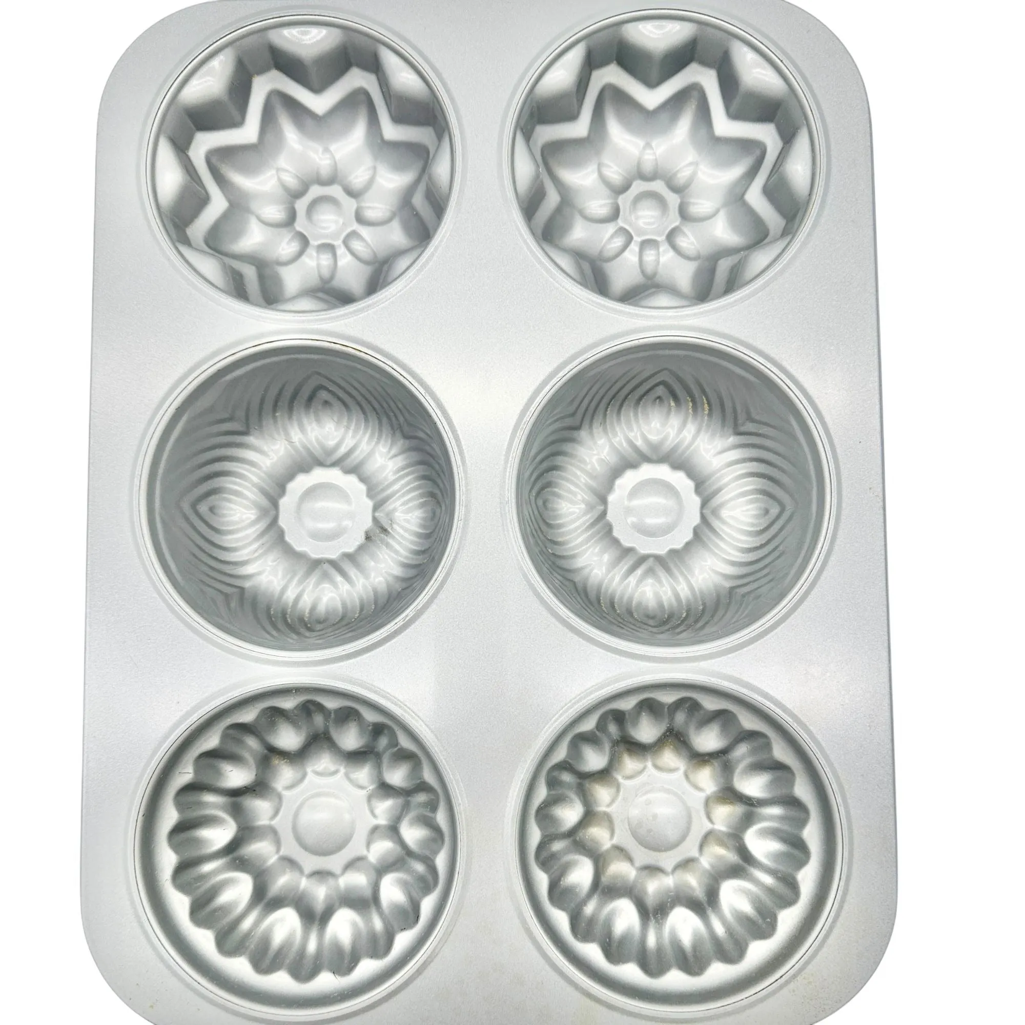 3-Piece Multicolor Metal Mini-Cake, Muffin and Cupcake Baking Pan Set