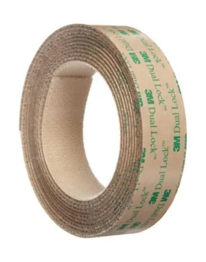 3M Dual Lock Reclosable Fasteners, Heavy Duty, Clear, TB4570/SJ4570, 1 in x 10 ft Mated Strip, Industrial Use, Indoor/Outdoor, Great for Metal, Acrylic, PC, ABS, Powder Coated Paints, 1 Roll