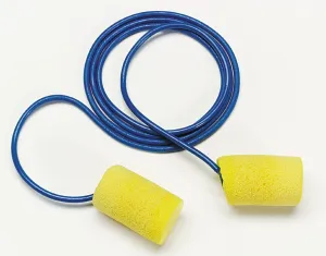 3M Ear Plugs, E-A-R Classic Plus 310-1105, 200 Pair of Disposable Earplugs, 1 Pair/ Poly Bag, Corded, Noise Reduction Rating 33 dB NRR, Foam, Slightly Longer, Roll Down, ANSI/ASA S12.71-2018