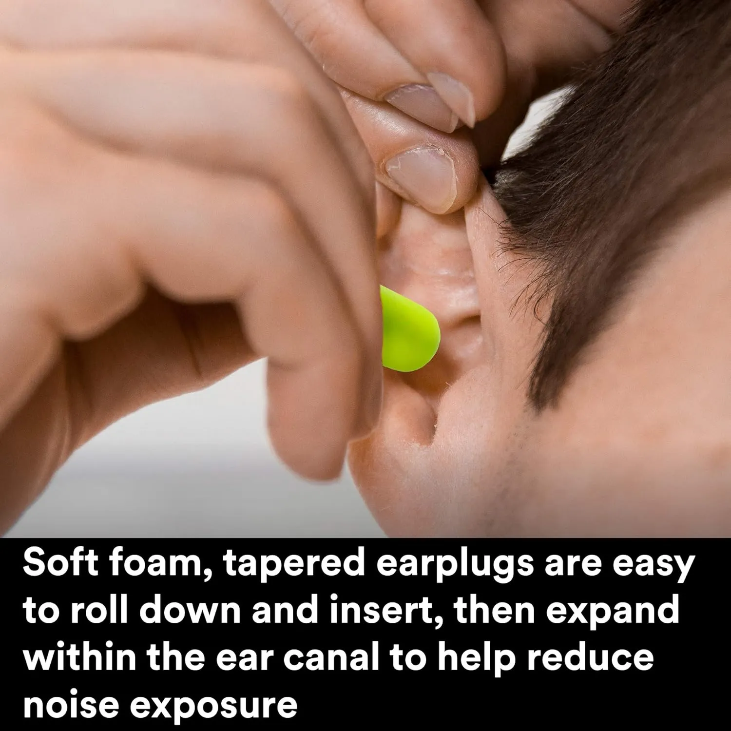 3M Ear Plugs, E-A-Rsoft Yellow Neons 315-1251, 200 Pair of Disposable Earplugs, Pairs Individually Wrapped, Slightly Longer, Uncorded, 33 NRR, Tapered Cylinder Shape, Slow Recovery Foam