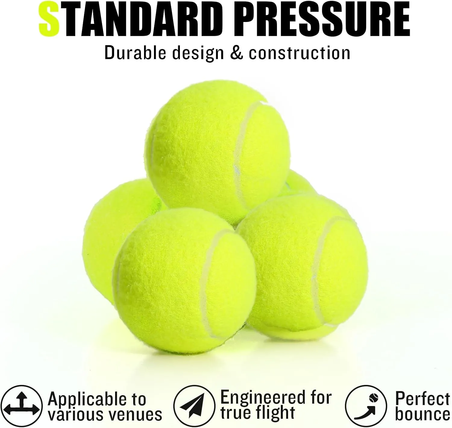 40 Pack Tennis Balls, Training Tennis Balls, Pet Dog Playing Balls, Practice Tennis Balls with Mesh Bag for Transport and Beginner Training