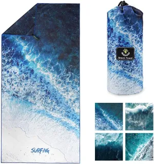 4Monster Microfiber Beach Towel Quick Dry,Super Absorbent Lightweight Travel Towel for Swimmers, Sand Free Camping Towel, Beach Towels for Pool, Swim, Water Sports,Yoga,Gym,Backpacking