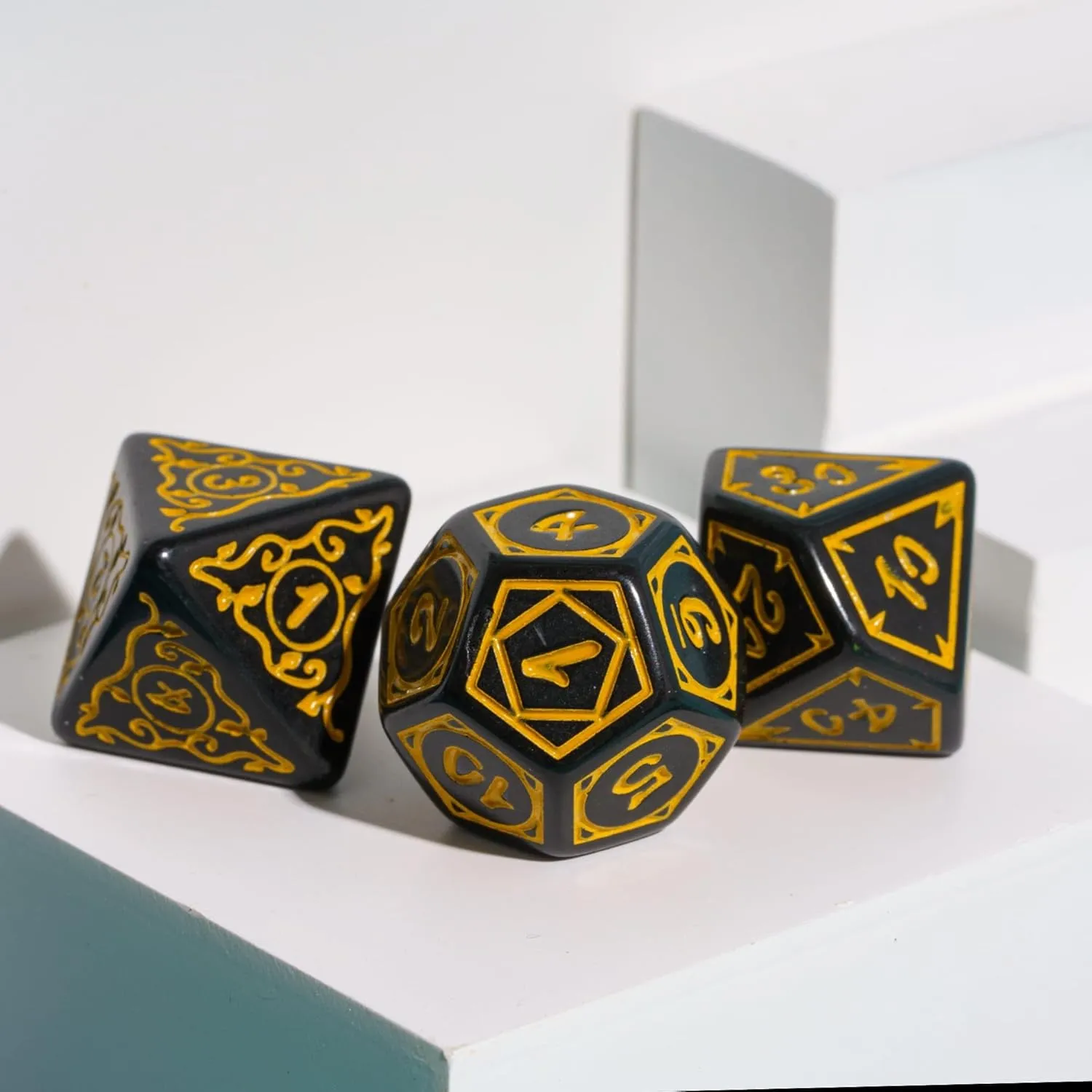 5 Sets DND Dice Druid Polyhedral Dice Set (35pcs) with 1 Large Leather Bag, D&D Die Set for Dungeons and Dragons, RPG Table Games (5Sets/35Pcs Druid Die)