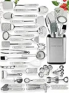 54 Pcs Nonstick Stainless Steel Cooking Utensils Set