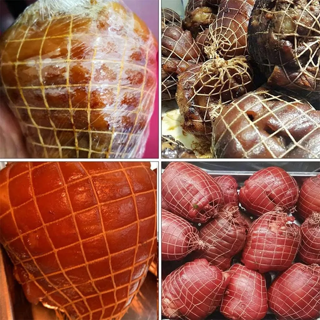 5M Meat Netting Roll Ham Sock Spiced Pork Shoulder Net Bag Butcher Elastic Twine For Meat Cooking Kitchen Storage Supply