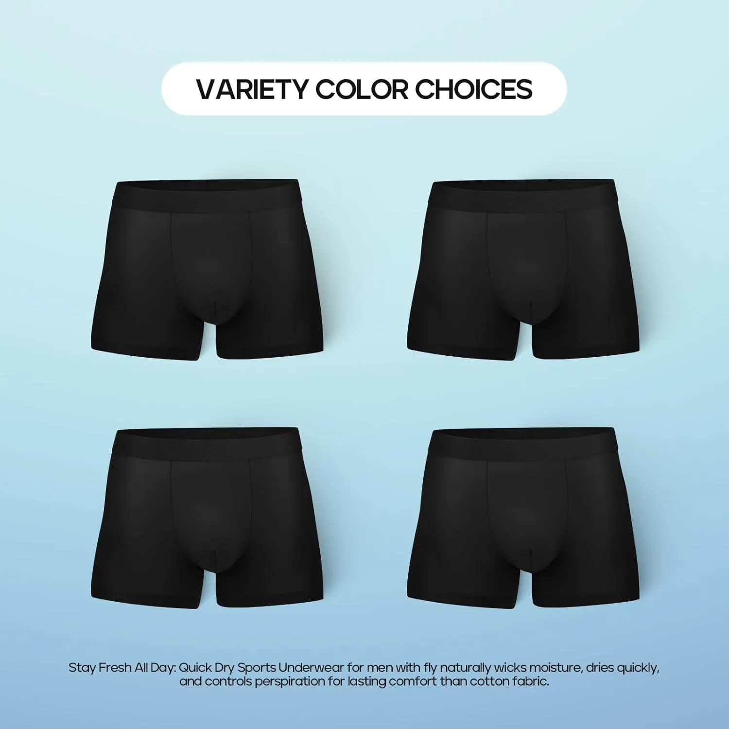5Mayi Mens Underwear Boxer Briefs Short Leg Athletic Trunks Underwear for Men Pack No Fly