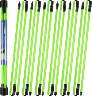 6 Pack Golf Alignment Sticks 48 Inches Collapsible Alignment Rods Golf Practice Rods Training Aid for Aiming Putting Golf Training Sticks with Clear Tube Case for Easy Carrying