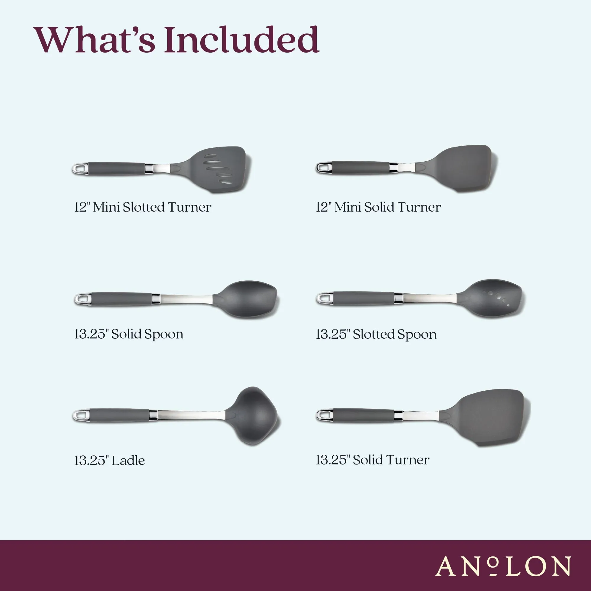 6-Piece SureGrip Utensil Set