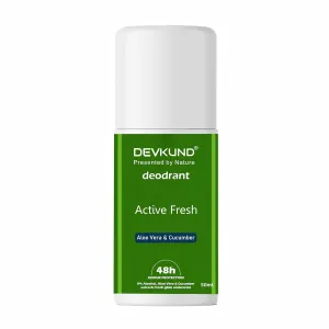 Active Fresh Aloe Vera & Cucumber, Deodorant Roll On, Removes Odour, Keeps Skin Fresh & Clean, Alcohol Free, 50 ml