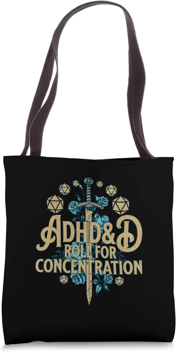ADHD&D Roll for Concentration Tote Bag