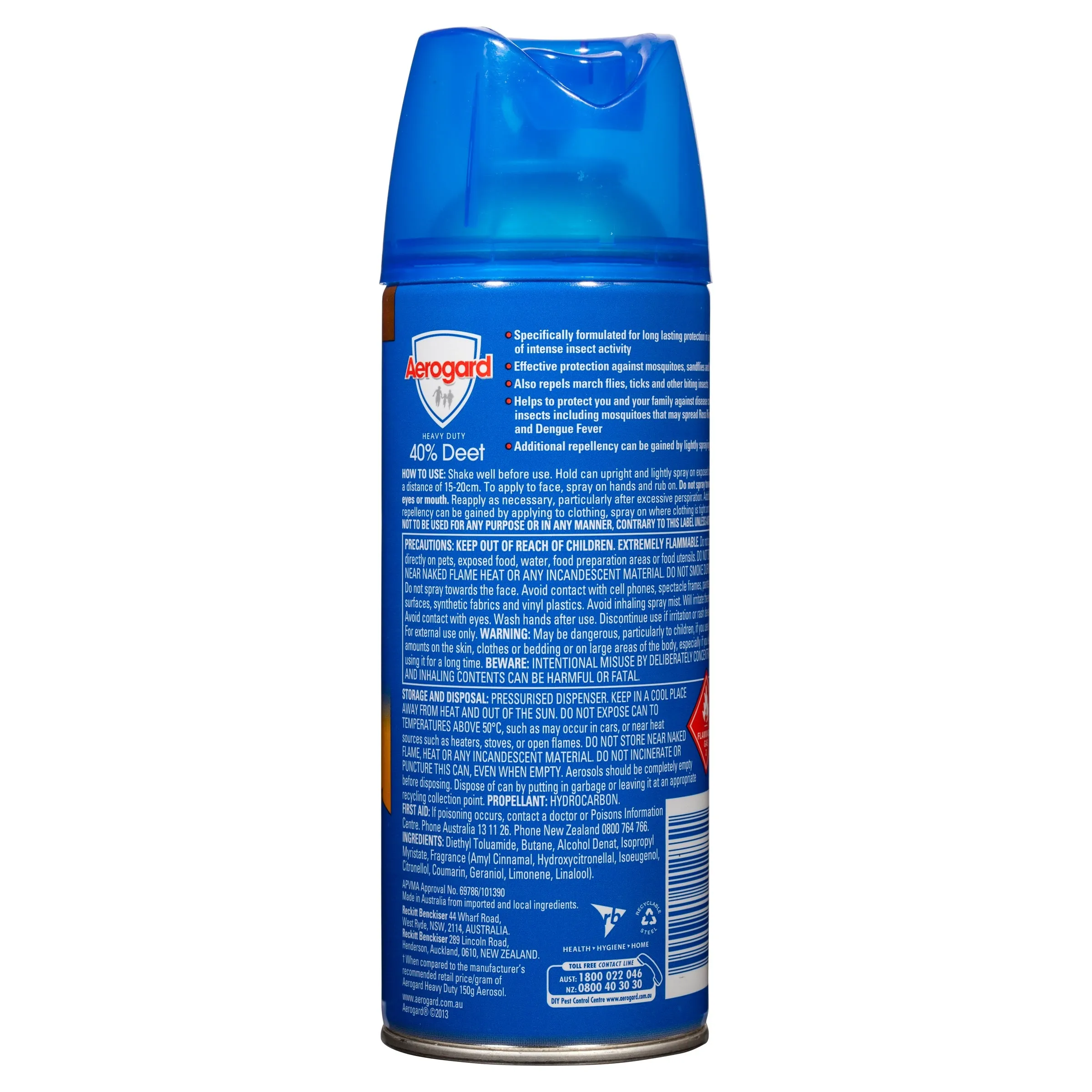 Aerogard Heavy Duty 40% Deet 300g Aerosol