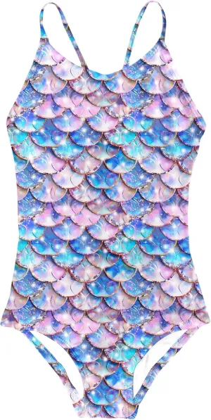 AIDEAONE Girls Swimsuit 3-12 Years One Piece Bathing Suit Quick Dry Beach Swimwear