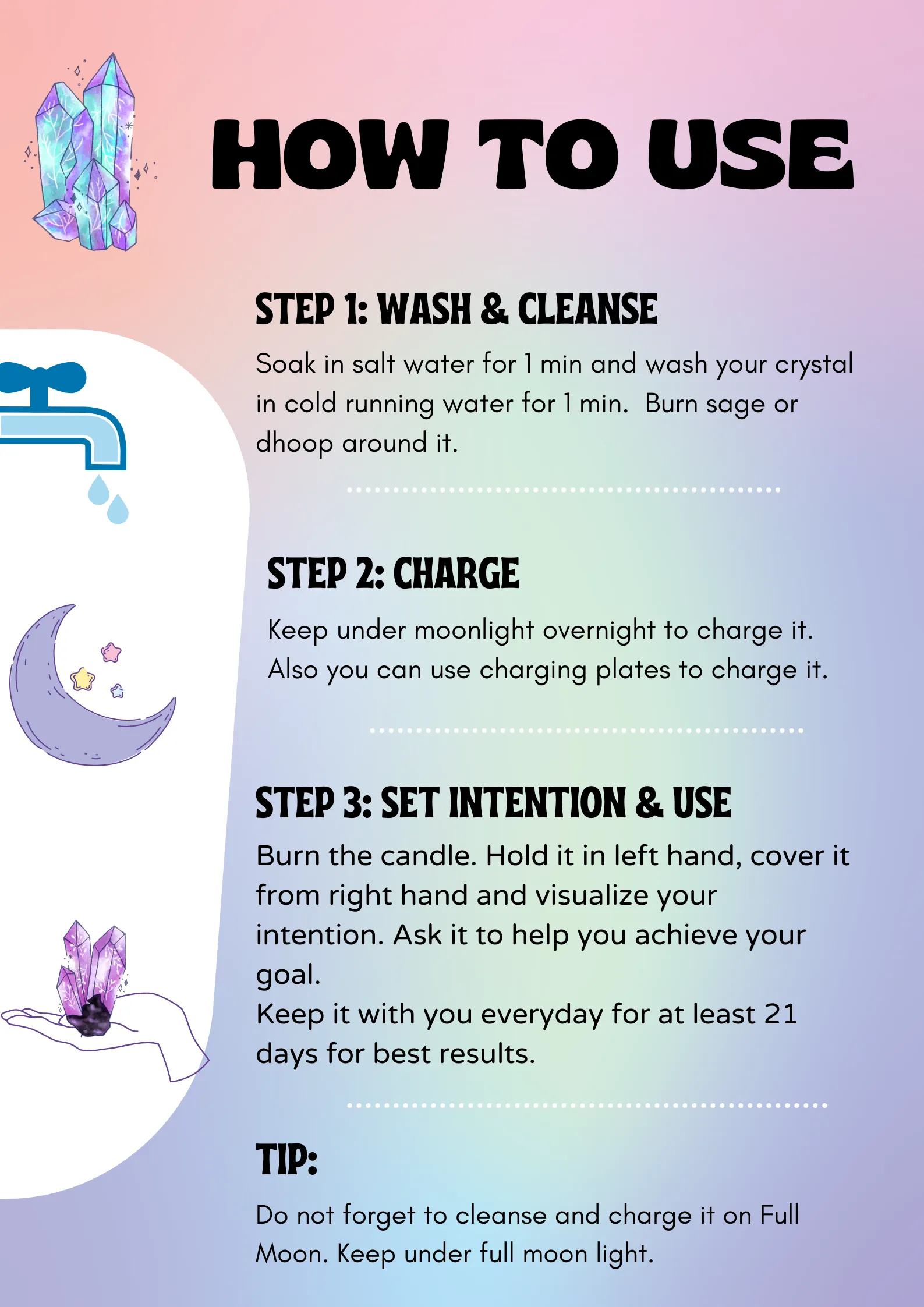 All 7 Chakras Tumbled Crystal Hanging for Car Home Office