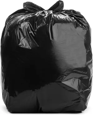 Aluf Plastics T-Tough Roll Pack Low Density Repro Blend Star Seal Coreless Rolls Bag, 12-16 Gallon Capacity, 32" Length x 24" Width, H Strength, Black (Pack of 500)