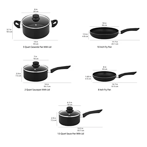 Amazon Basics Non-Stick Cookware Set