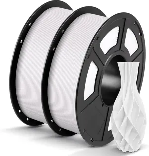 ANYCUBIC PLA 3D Printer Filament Bundle, RFID 3D Printing PLA Filament 1.75mm Dimensional Accuracy  /- 0.02mm, 1KG Spool (2.2 lbs), 2KG White   White