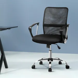 Artiss Office Chair Gaming Chair Computer Mesh Chairs Executive Mid Back Black