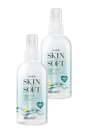 AVON SSS DRY OIL SPRAY 250ML Bonus Size Pro Moisture Body Oil | Formulated with Vitamin E | Dry oil spray skin Formula | pack of 2 (500 ml /16.9 Fl.oz)
