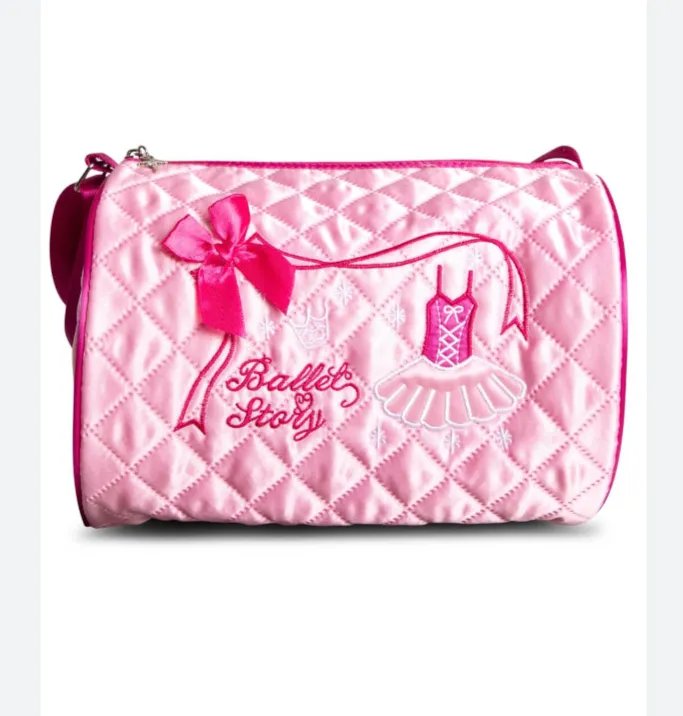 B284 Embroidered Barrel Bag