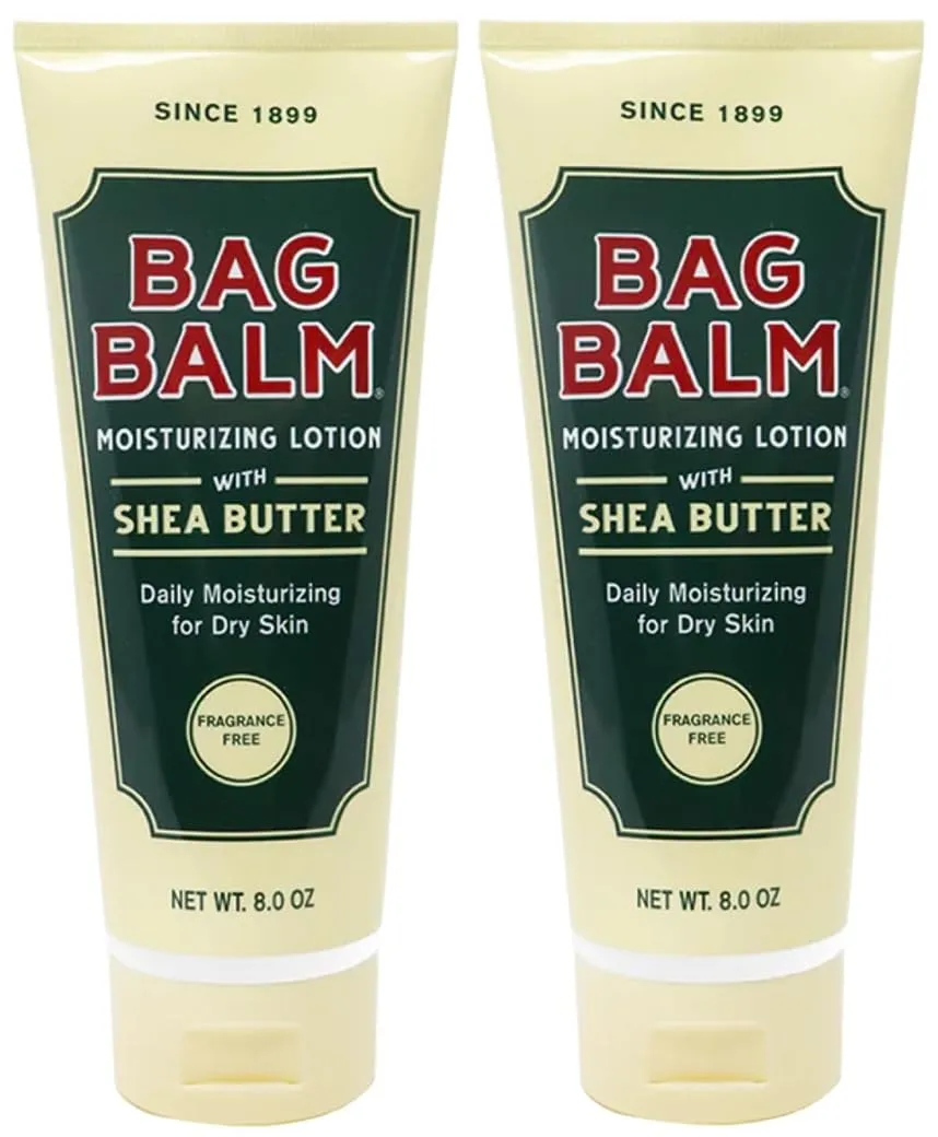 Bag Balm Moistuzing Body Lotion with Shea Butter, Daily Moisturizing for Dry Skin | Pack of 2 8oz Tubes