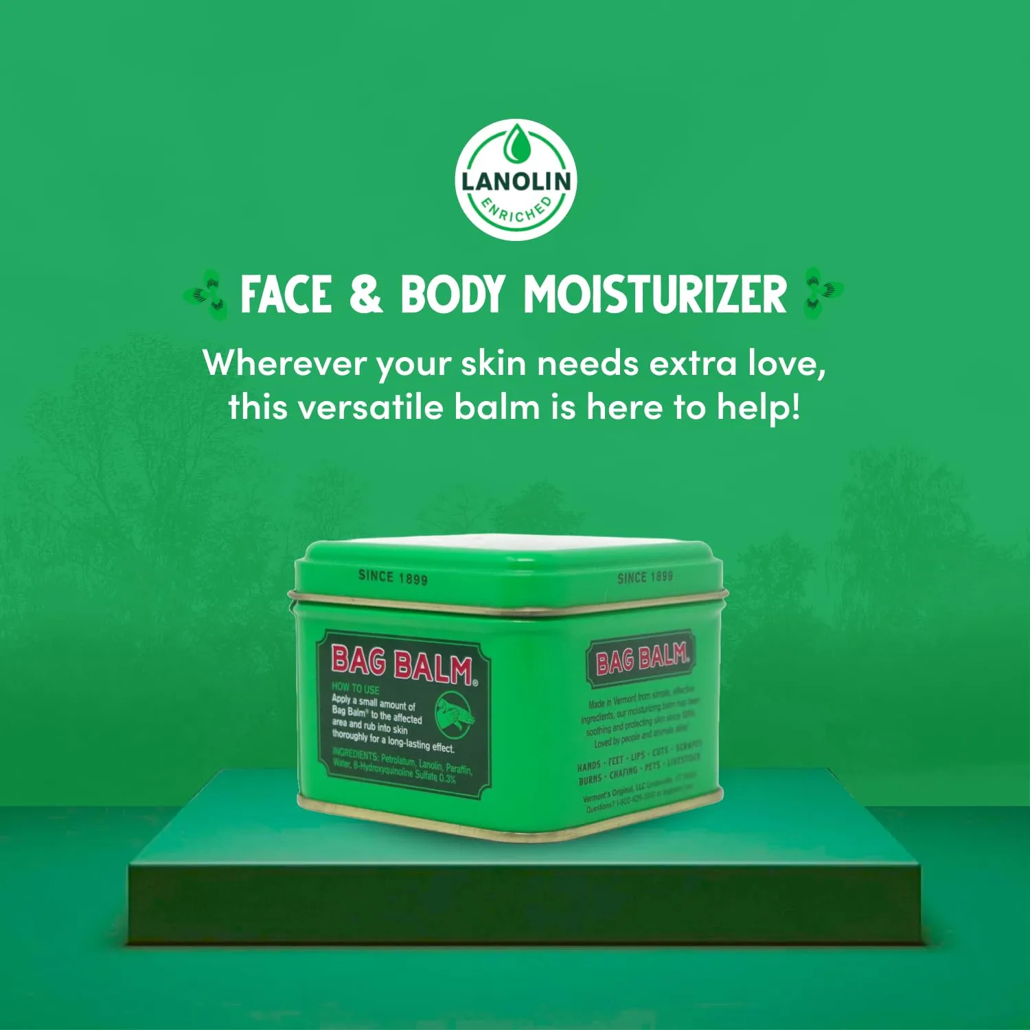 Bag Balm Vermont's Original for Dry Chapped Skin Conditions - Hand & Body (4 Ounce (Pack of 3))