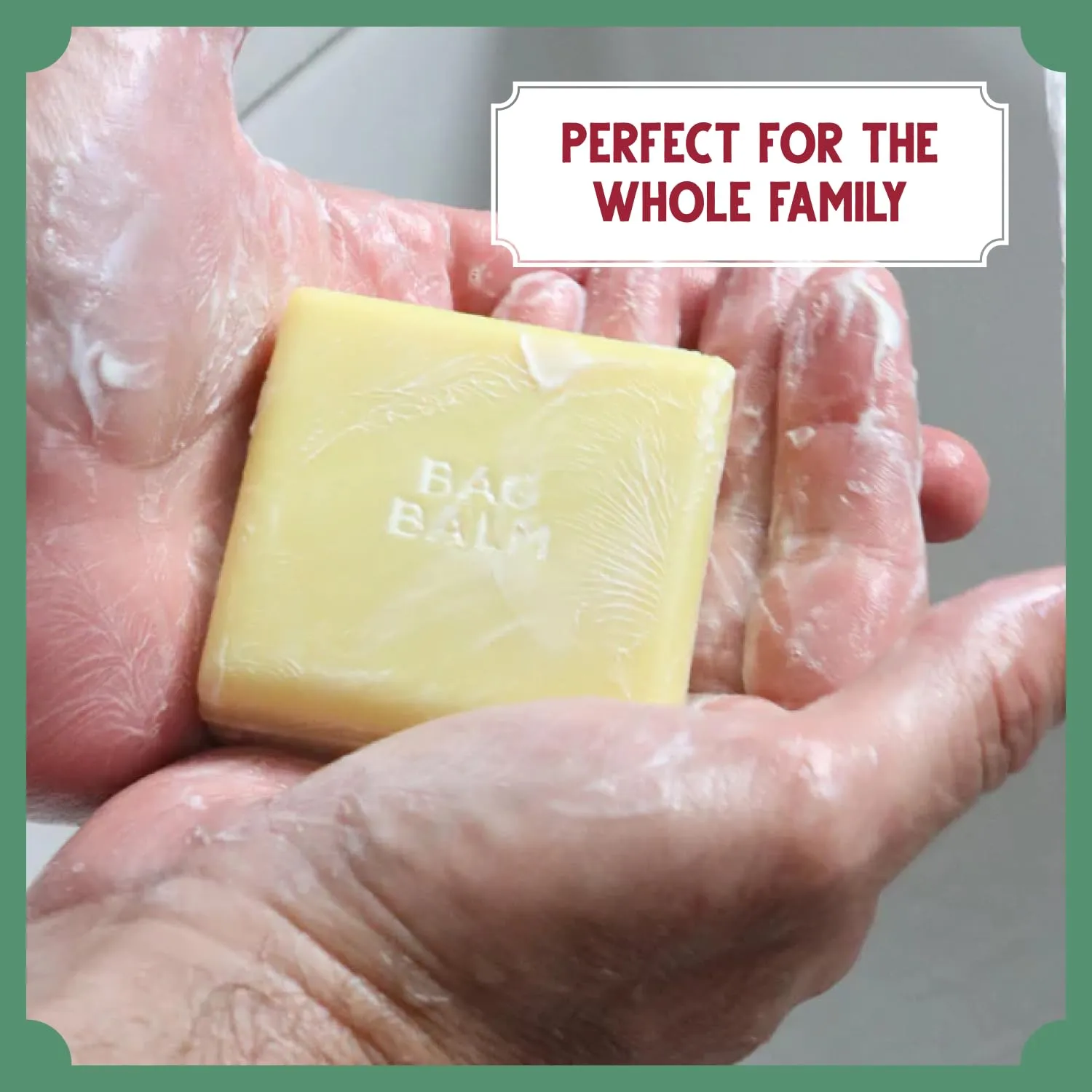 Bag Balm Vermont's Original Mega Moisturizing Soap Bar, Body Soap, Hand Soap for Dry Skin - Rosemary Mint Scented Bars of Soap - 3.9oz, 12 Pack