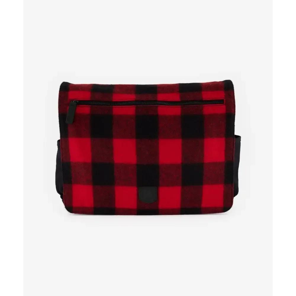 Bag Hereford Messenger Red Black Check Swanndri