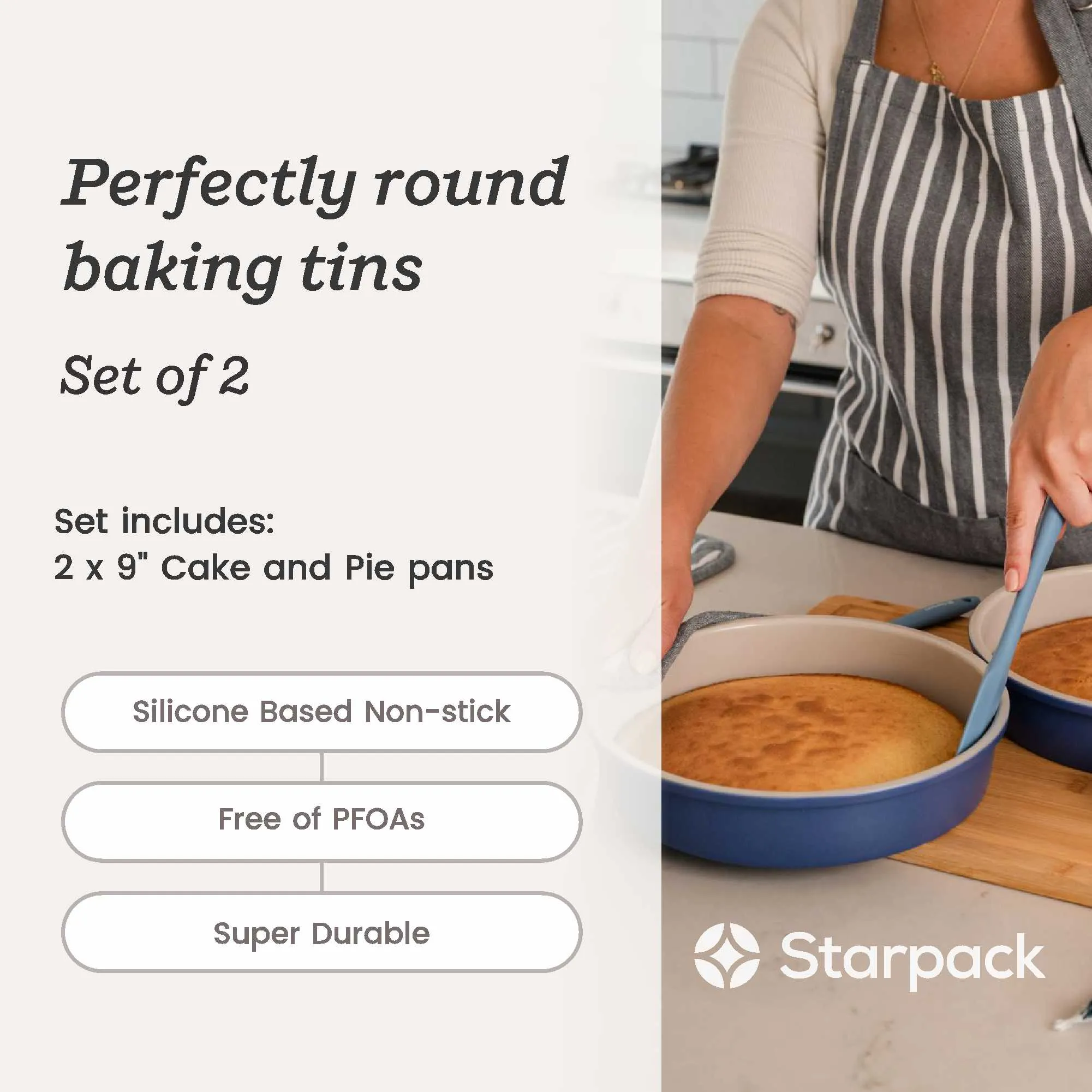 Bakers Gonna Bake - Round Cake & Pie Pans Set of 2