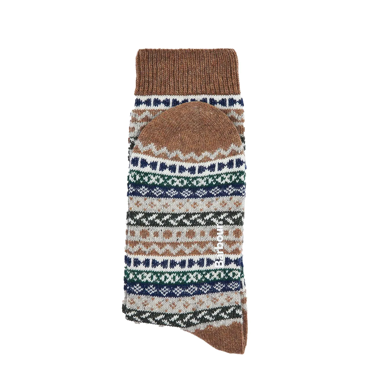 Barbour Fair Isle Sock 2 Pack Green Loch Mix
