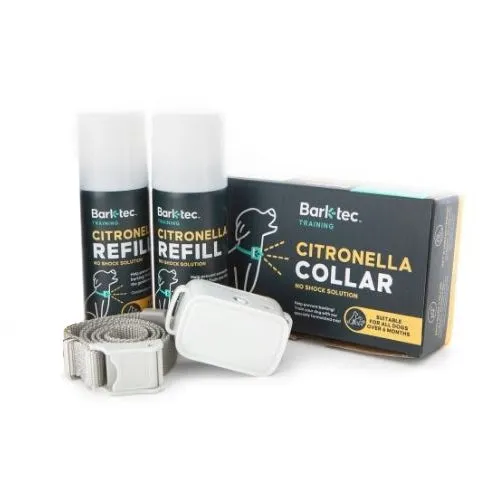 Barktec Rechargeable Sound & Citronella Spray Collar Ultimate Kit