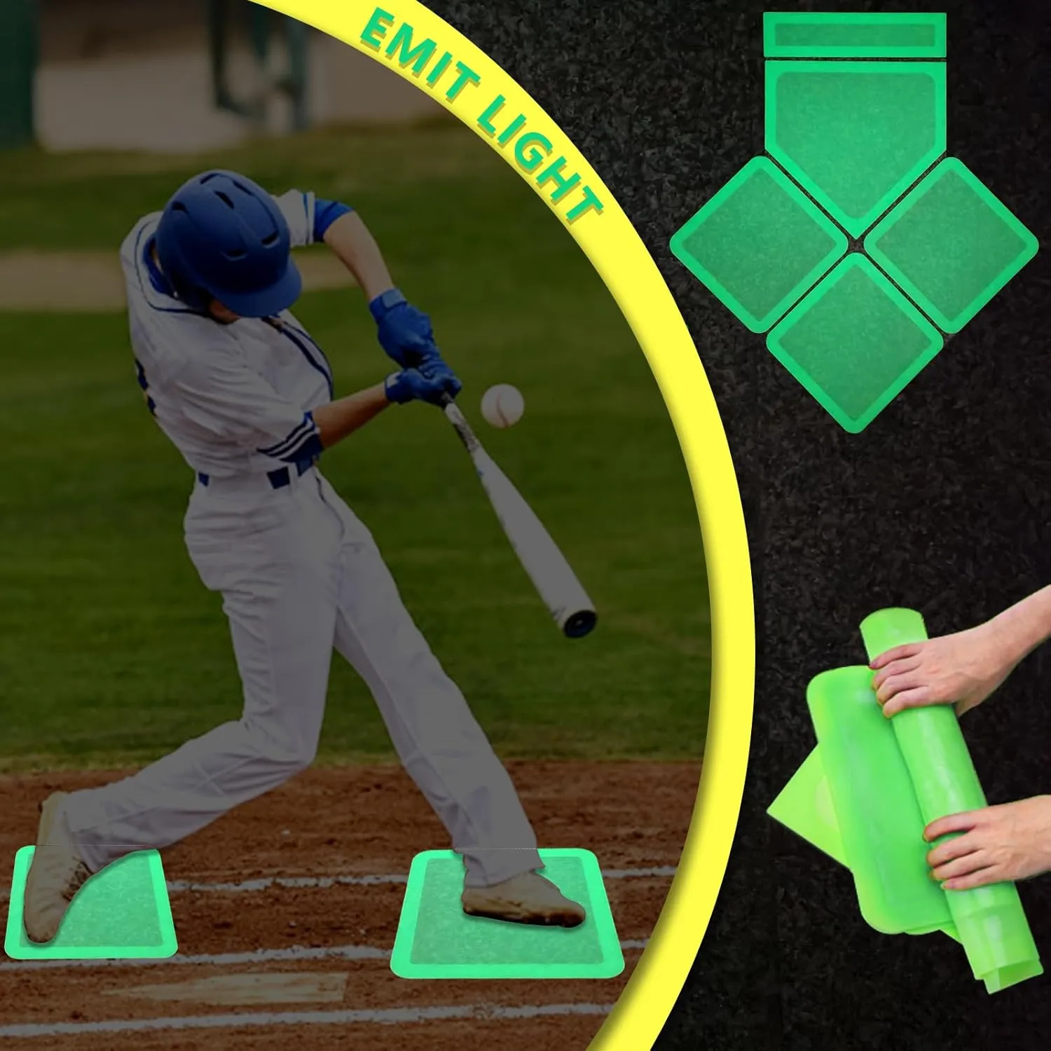 Baseball Home Plate Baseball Bases 5 Piece Kickball Set Great for Adults and Kids for Baseball Kickball Softball Backyard Playground School Practice