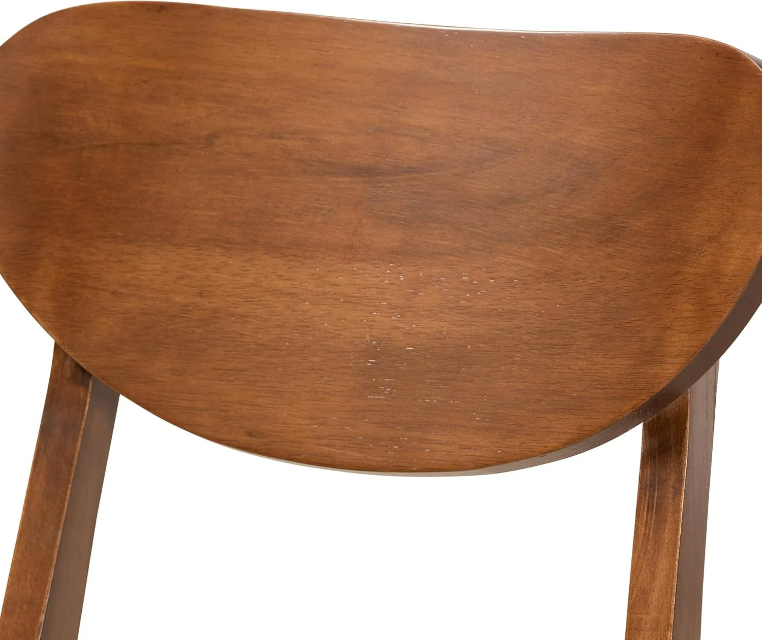 Baxton Studio Damara Mid-Century Pub Set Sand Fabric Upholstered and Walnut Brown Finished Wood 5-Piece Dining Set